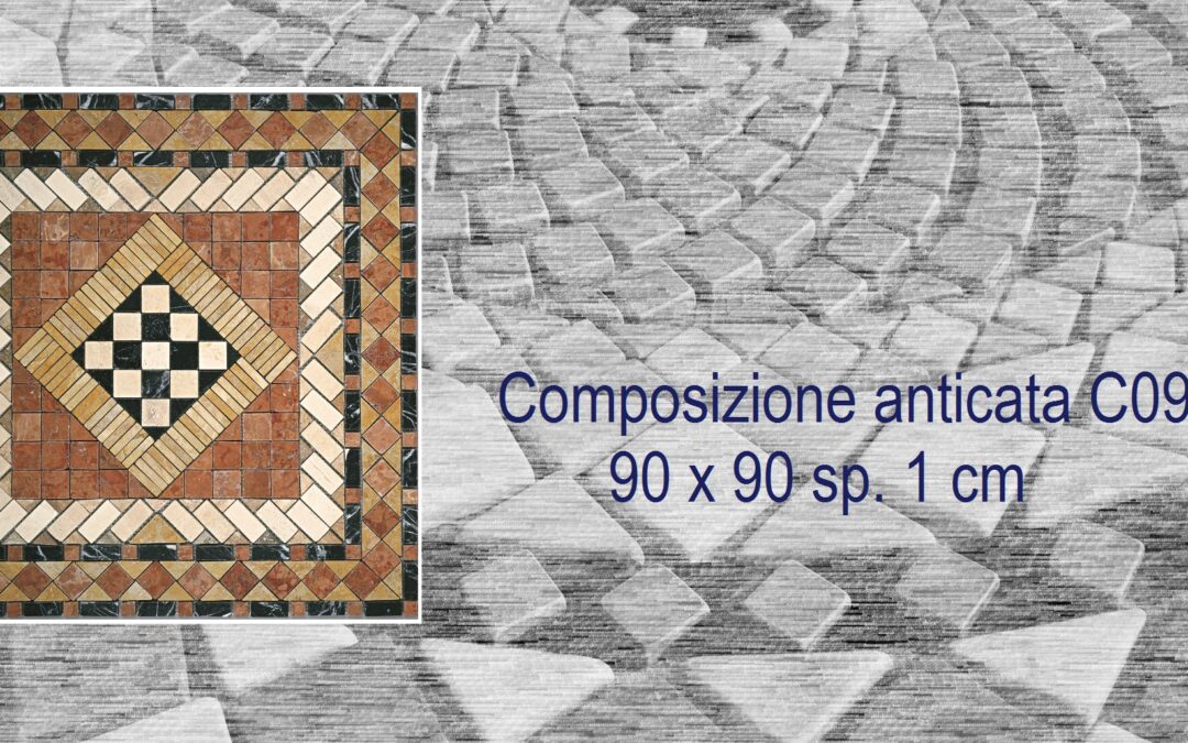 Antique compositions on mesh in promotion