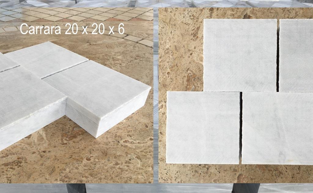 CARRARA 20 X 20 THICKNESS 6 CM