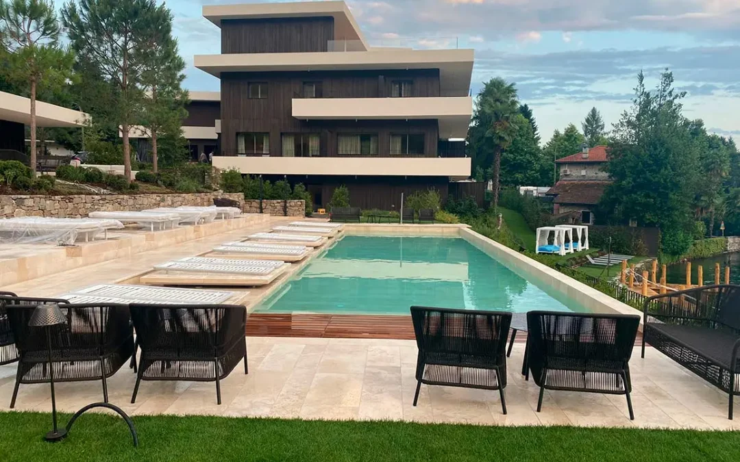 Italian Travertine, pool and terrace