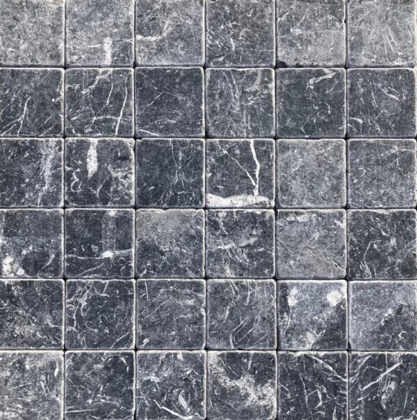 Senini Stone srl | NERO MARQUINIA 10X10 BURATTATO SP. 1 CM