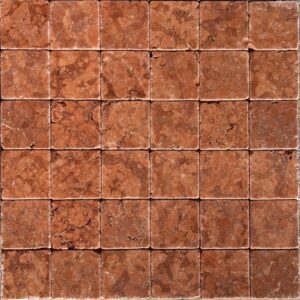 Senini Stone srl | ROSSO ASIAGO 10X10 BURATTATO SP. 1 CM ROSSO VERONA ANTICATO