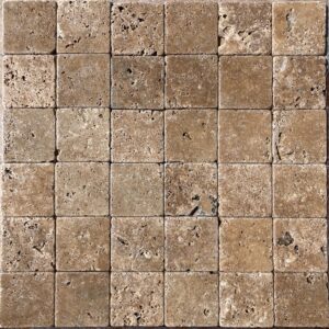 Senini Stone srl | TRAVERTINO NOCE 10 X 10 BURATTATO