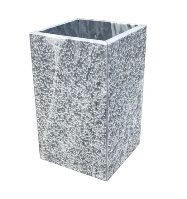 Senini Stone srl | VASO STONE BARDIGLIO 14x14 H. 23 CM