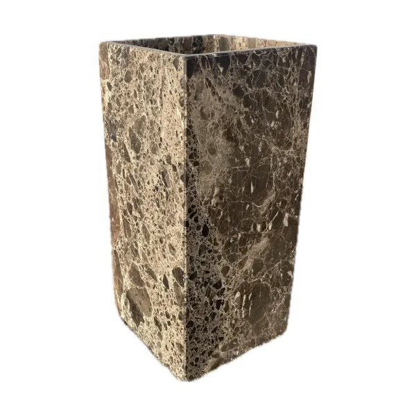 Senini Stone srl | VASO STONE EMPERADOR DARK 14,5×14,5 H. 30,5 CM