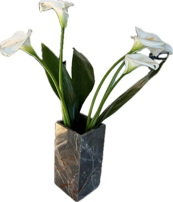 Senini Stone srl | VASO STONE Ombra di Caravaggio 14,5x14,5 H. 30,5 CM