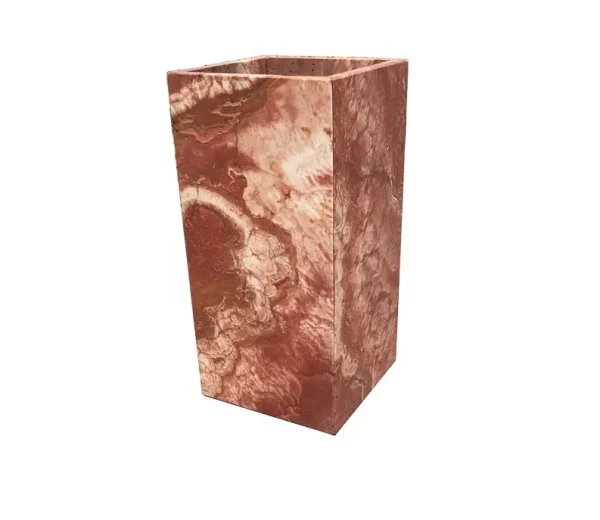 Senini Stone srl | aVASO STONE TRAVERTINO ROSSO PERSIA 15x15 H. 30,5 CM