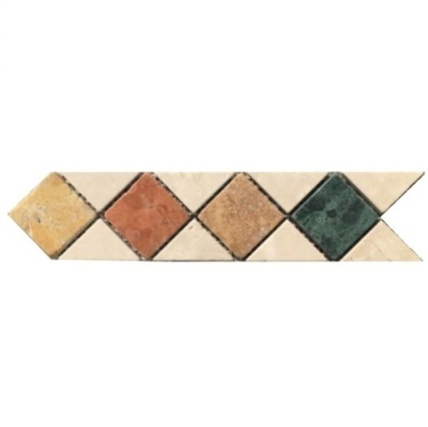 Senini Stone srl | GRECA ANTICATA G070A H. 7 SP. 0,7 CM VERDE E BOTTICINO